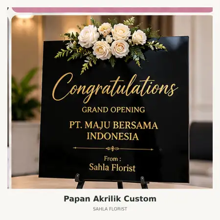 Papan Bunga Akrilik Karangpanimbal
